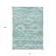 Tapis intérieur / extérieur turquoise et ivoire lavable 8 pi x 10 pi Southwestern