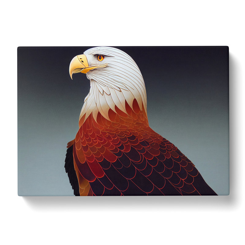 Dramatic Eagle Bird - Wrapped Canvas, 35cm H x 50cm W x 3cm D