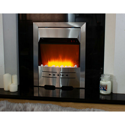 Aidenn Symple Stuff 48cm W Silver Electric Fire