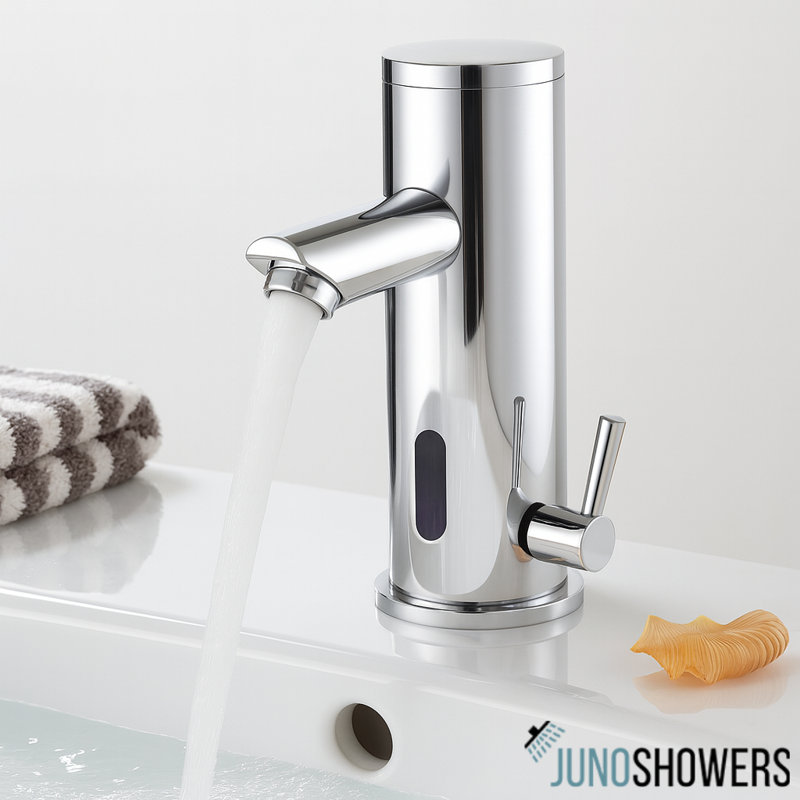 Rainfall Shower System with Handheld and Tub Spout in Chrome Wall Mount Design
