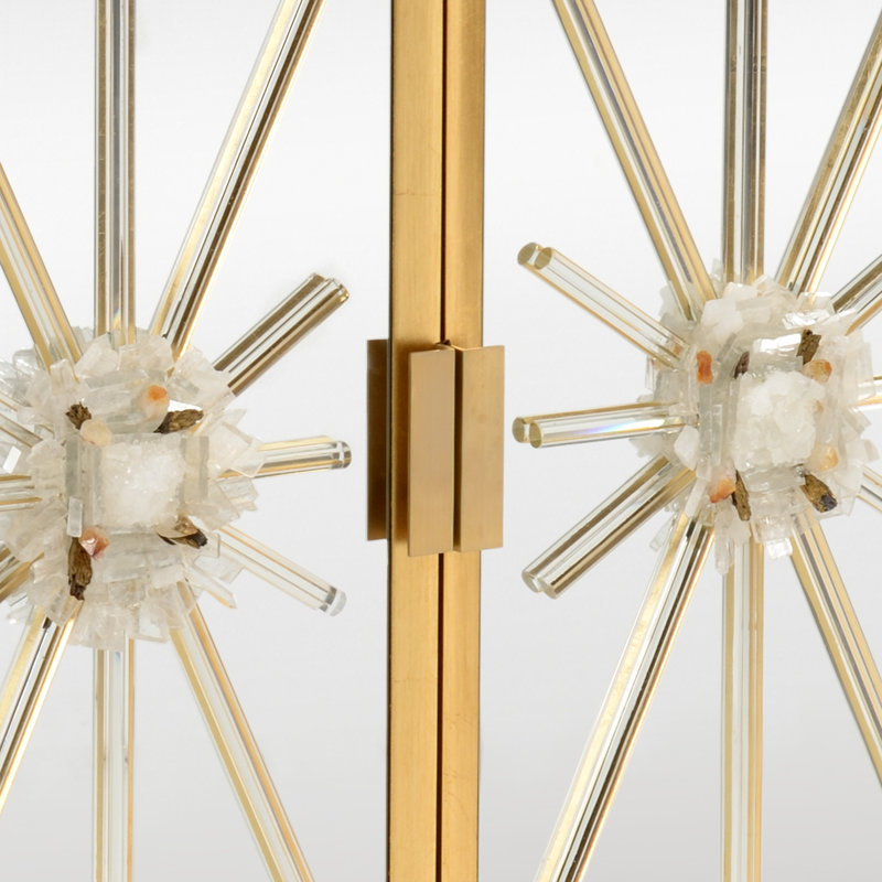 Starburst Solid Wood Accent Cabinet