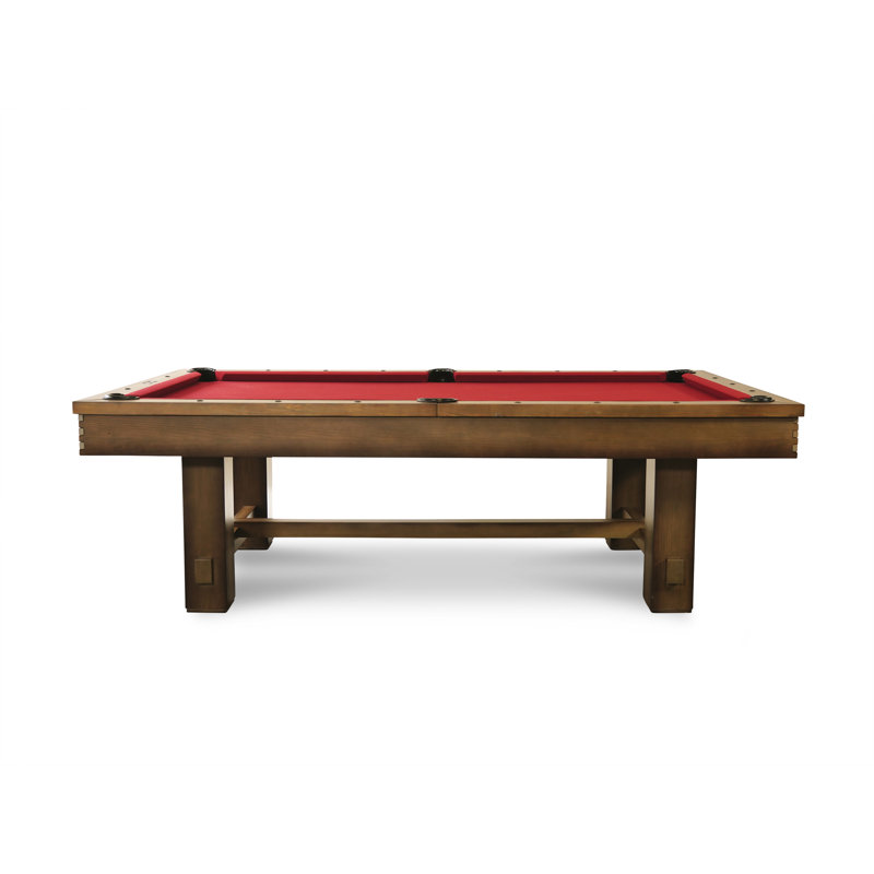 Hank Slate Pool Table with Professional Installation Included, Red, 32.5" H x 101" L x 57" D