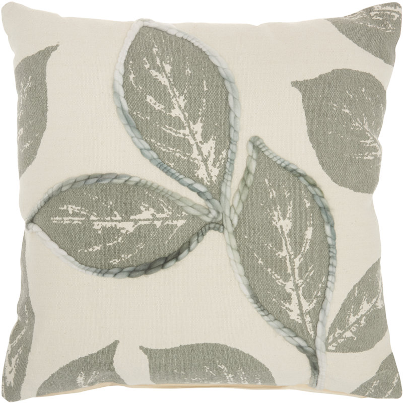  Housse de coussin carré et insert, Sauge
