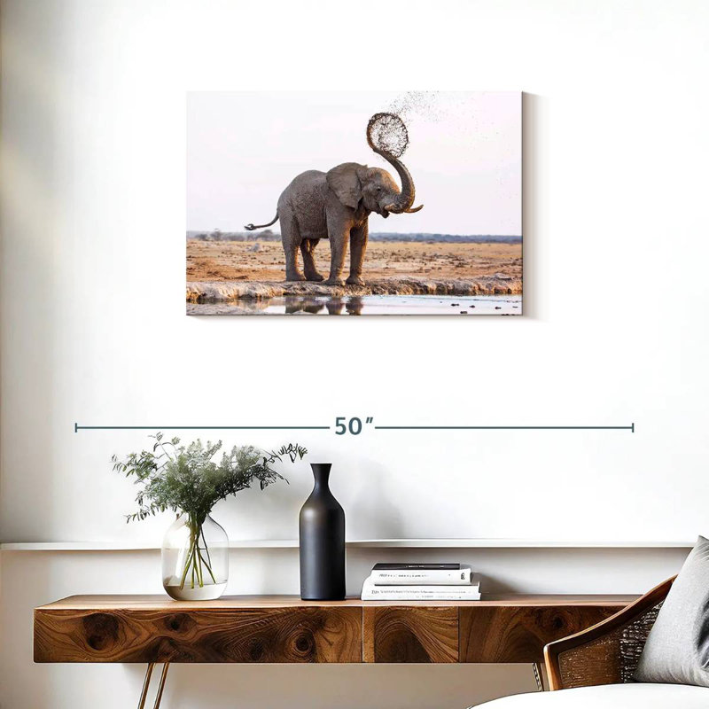 Brampt Elephant Mud Splash, 20" H x 30" W