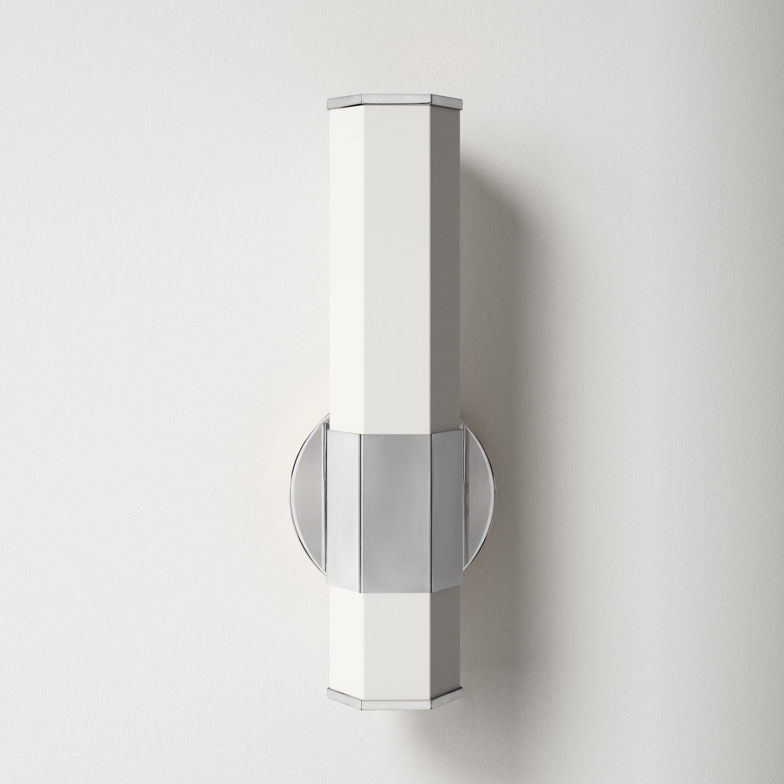 Belden Single Frosted Dimmable LED Bath Sconce, Polished Nickel