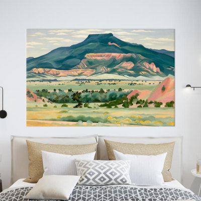 Personalized Georgia O'keeffe Inspired Famous Nature Landscape Art Gift For Him on Canvas