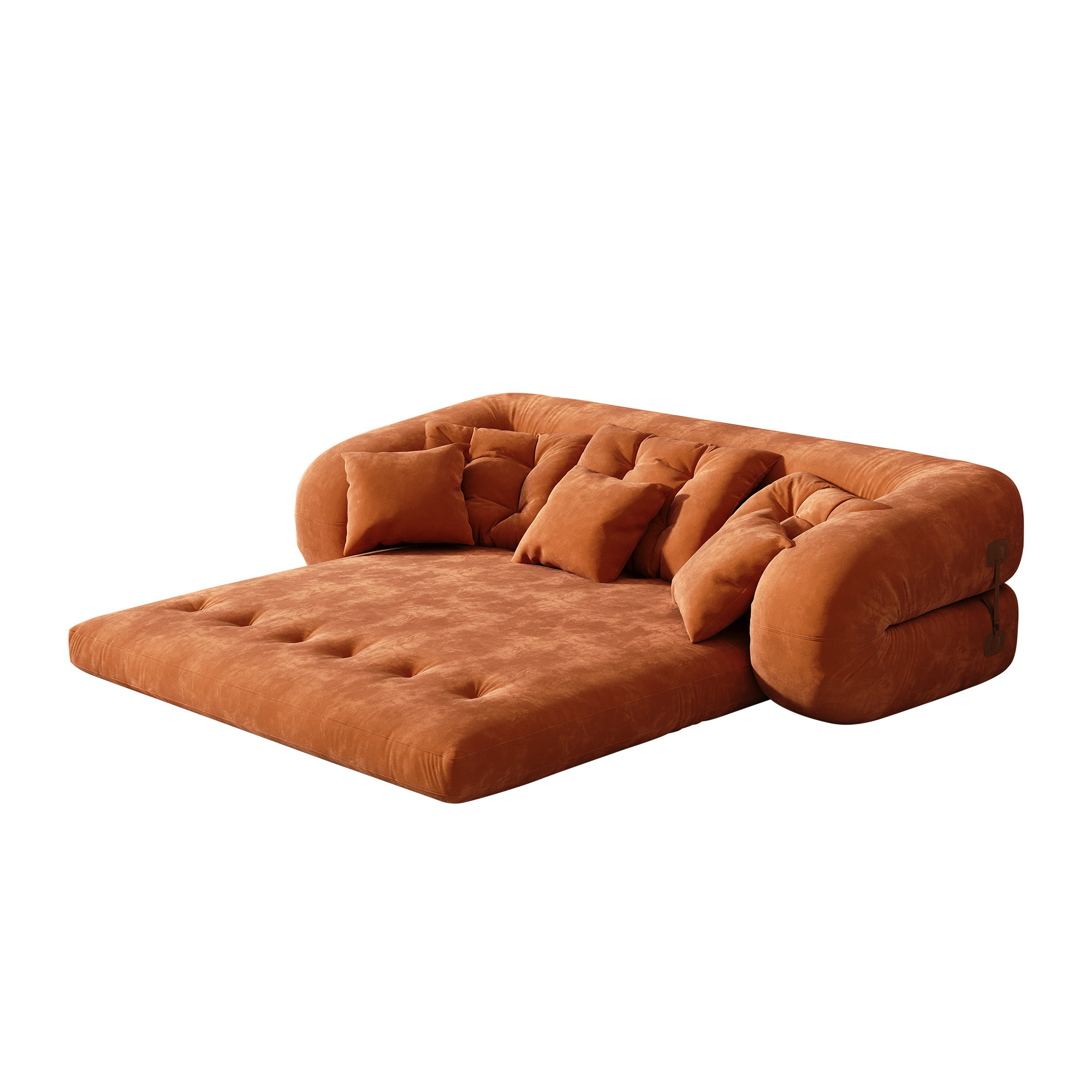 Anchondo Foldable Velvet Sleeper Upholstered Sofa Bed,Convertible Couch