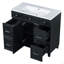 Ensemble de meuble-lavabo 36 po avec évier simple, meuble-lavabo simple avec porte à fermeture douce et 3 tiroirs