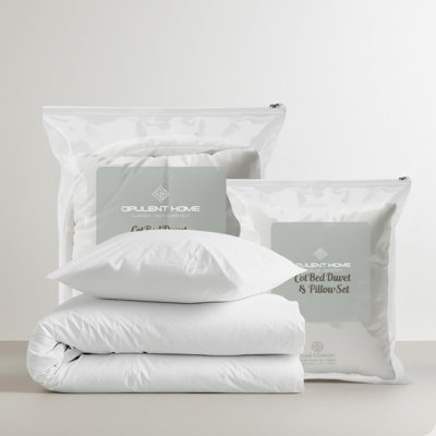 Opulent Home Microfibre Cot Bed Duvet & Pillow Set For Babies & Toddlers