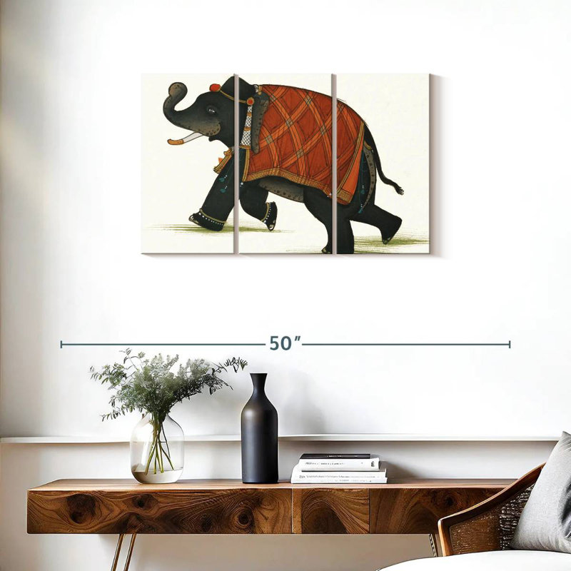 Brampt India Elephant II Light, 20" H x 33" W