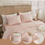 Ensemble de housse de couette en lin français 3 pièces avec fermeture à glissière cachée mélange de coton naturel-109727231-109727233