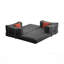 Canapé modulaire convertible, canapé-lit sur pied confortable avec accoudoirs pour le salon et la chambre à coucher