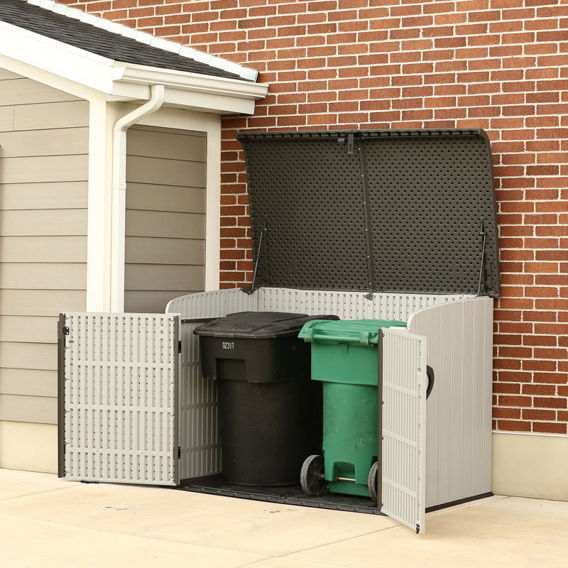 Tan and Brown Heavy Duty Horizontal Storage Shed