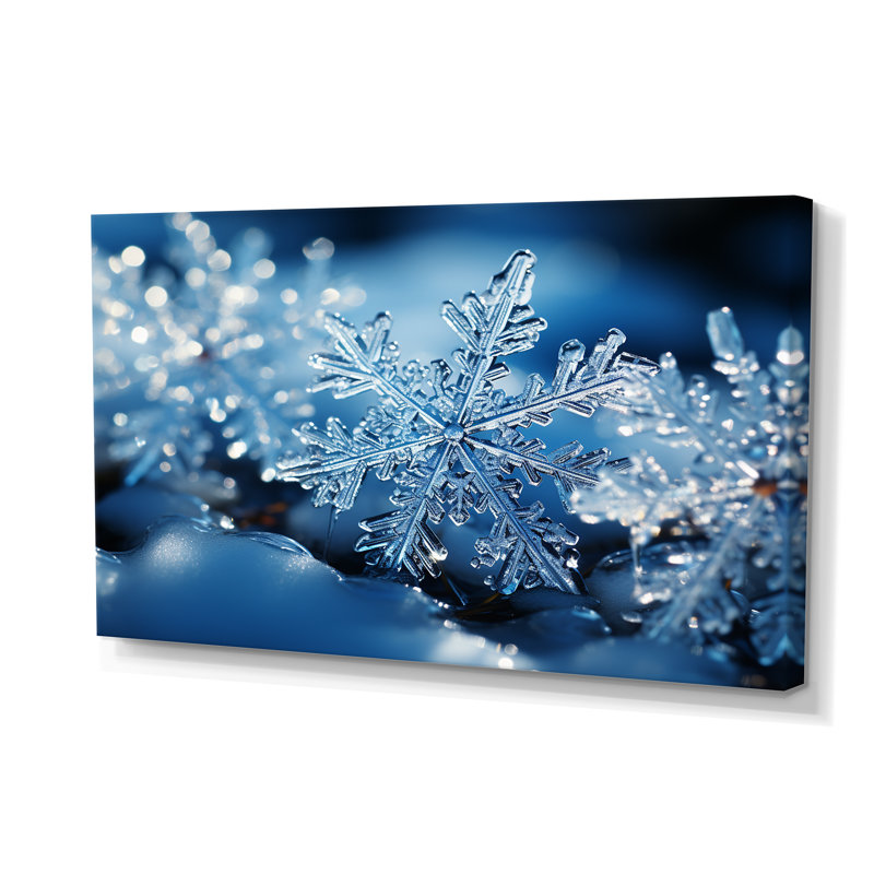 Glimmering Snowflakes II - Winter Landscape, art mural