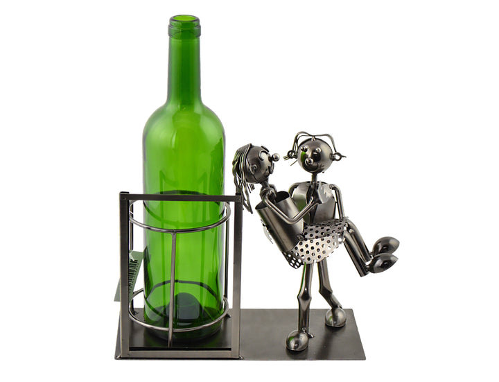 Porte-bouteille de vin en métal - Couple romantique
