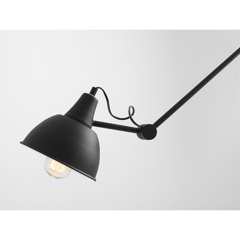 Culpeper 1 - Light White Dome Pendant, Black
