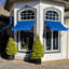 Awntech Charleston Acrylic Fabric Awning with Iron Scroll Arms-28213195-28212972