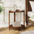 Solid Wood End Table with 2-Tier Storage-720463750