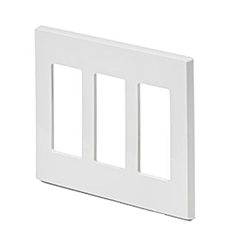 Plaque murale sans vis en polycarbonate 3 pièces Leviton Decora Plus, H 1,4 po x l 1,8 po x P 4,2 po, Blanc