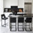 26 Inch Fresh Look Upholstered Faux Leather Couner Height Bar Stools With Metal Frame-106895817-109723735