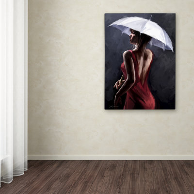 Armand 'Lady in Red' Print on Canvas