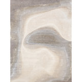Hand Knotted Abstract Area Rug in Sand/Beige/Gray
