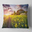 Coussin imprimé "Champ fantastique au coucher du soleil"-1078299210-1078299214