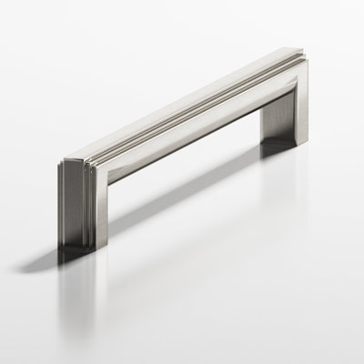 Square, Stepped Cabinet Pull With Rounded Back