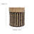 Bayou Breeze 15" Tall Decorative Wicker Storage Basket Bin for Blankets,Toys,Clothes,Shoes,Plant Organizer with Handles