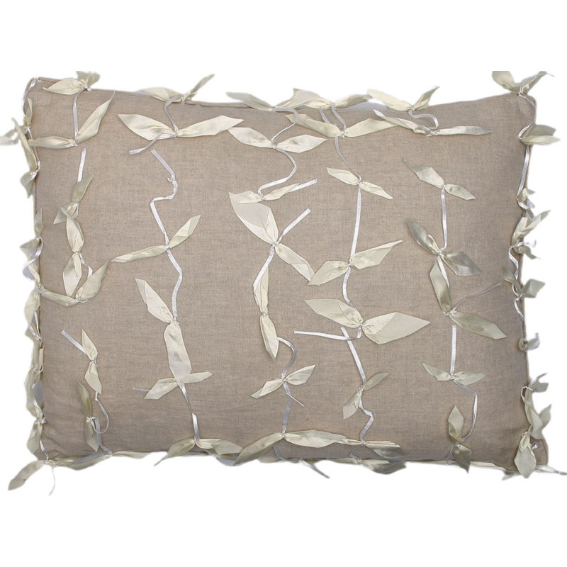 Ribbon Lumbar Pillow, Natural