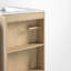Meuble-lavabo simple 24 po avec lavabo en céramique, meuble-lavabo avec tablette réglable et tablettes latérales ouvertes
