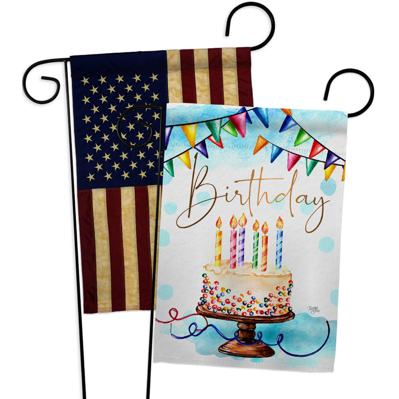 Drapeau de jardin 2 côtés en polyester 18,5 po x 13 po