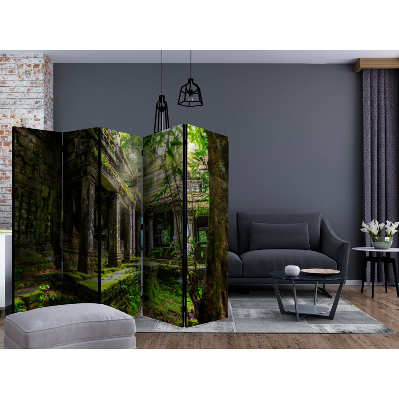 172cm H Solid Wood Folding Room Divider, 5