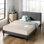 Lit plateforme tapissier Zinus