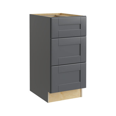 Gallery Now Sherwood 18" Wide Drawer Base Cabinet, All-Plywood Construction, Ready to Assemble, Soft-Close