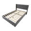 Velvet Upholstered Bed With Slatted Frame And Headboard Button And Rivet Upholstery-8151819-32036069
