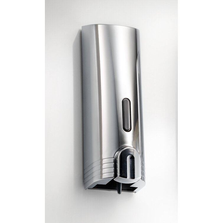 Chrome wall mounted soap dispenser