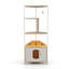 Tour d'angle pour chat, arbre à chat avec poteau à griffer, maisonnette pour chat avec station d'alimentation et plateformes d'escalade, meubles pour animaux domestiques pour chats