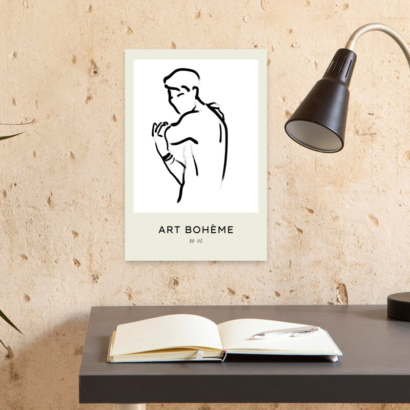 Artbohemeno(male) Abstract Contemporary Wall Art Print, 45.72cm H x 30.48cm W