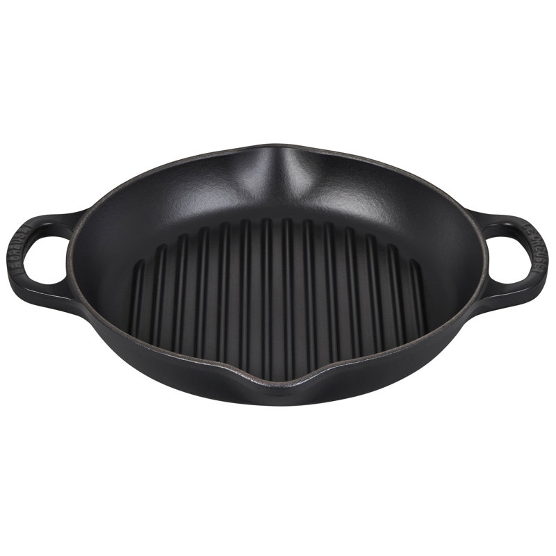 Le Creuset 9.75" Deep Round Grill, Licorice