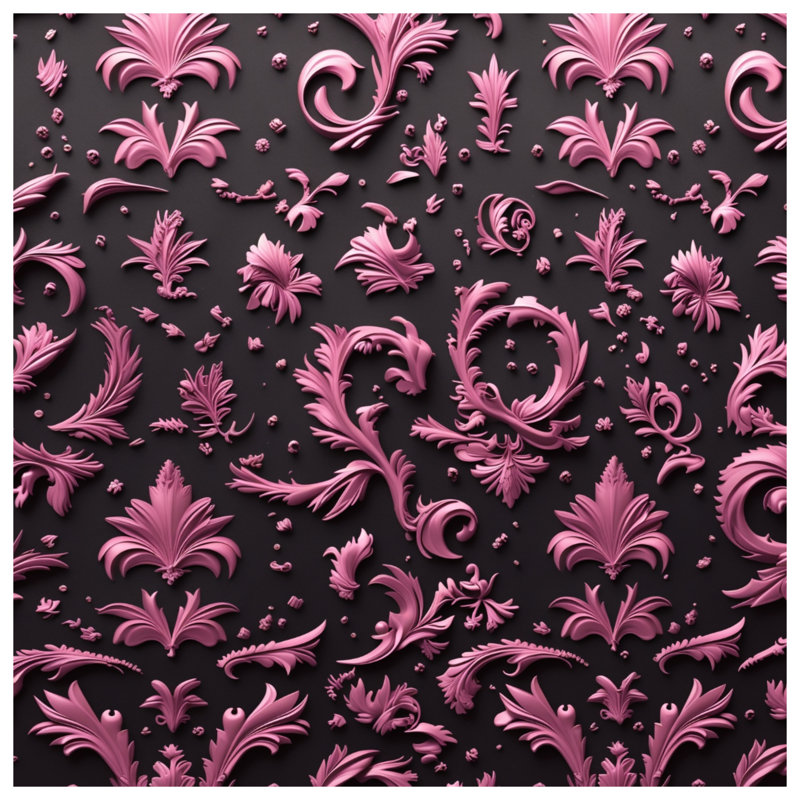 Couvertures florales rose baroque, 50in W x 60in H