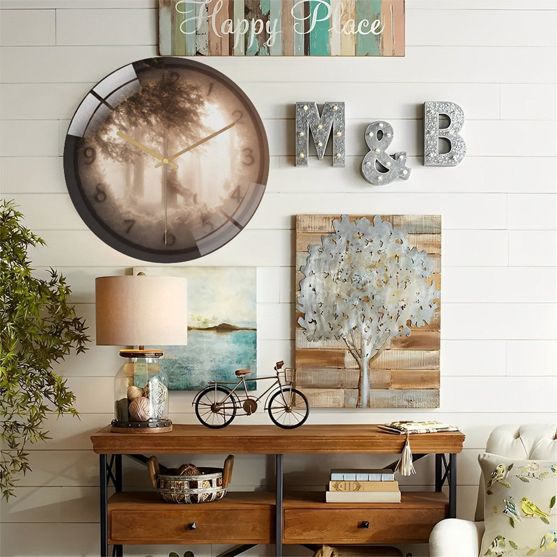 Horloge murale en verre 12 po