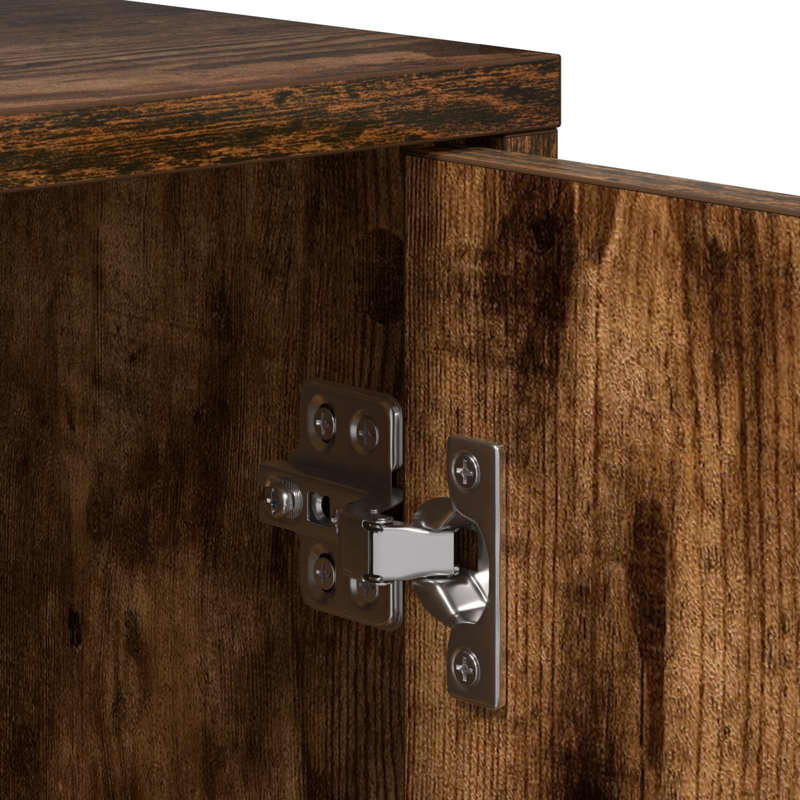 40 cm W Bedside Table, Smoked Oak