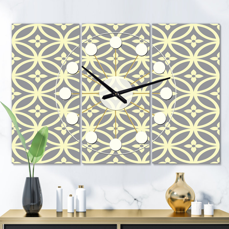 Très grande horloge murale rétro décorative ii Mid-Century