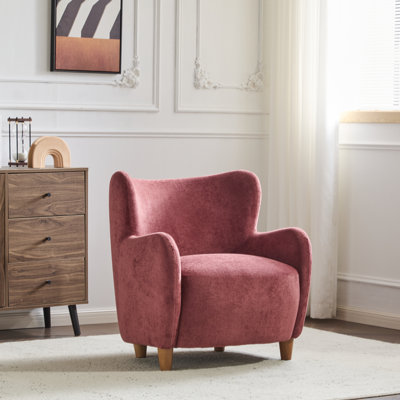 Reshami Wing Back Fabric Upholstered Accent Chair