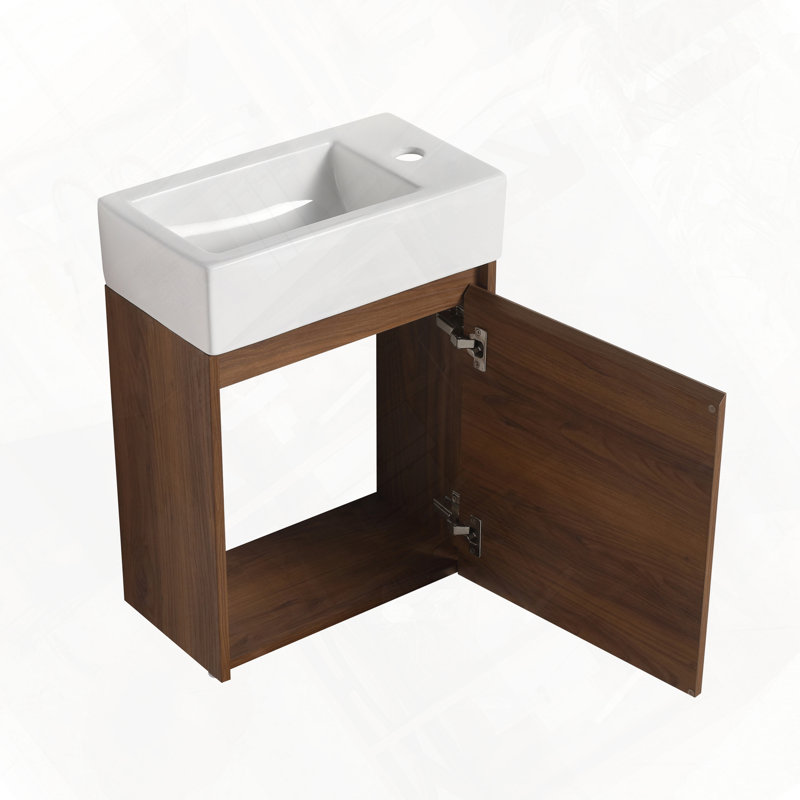 Meuble-lavabo flottant avec base simple pré-assemblée