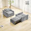 Fauteuil-lit, petit canapé-lit avec port USB, gris-397731419