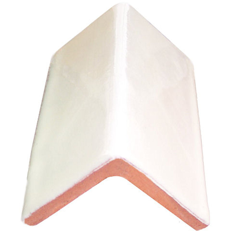 1.75" 5pcs TalaMex Talavera Clay V-Cap, 1.75" W x 4" L, White
