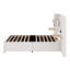 Lit rembourré sophistiqué avec ports de chargement latéraux, 2 coussins décoratifs et tablettes de rangement-1129760149