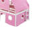 Queribus Low Loft Bed with Slide, Wood Kids Castle Loft Bed with Playhouse Tent & Tower-1232504677-1232504678